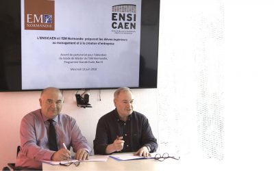 L’ENSICAEN et l’EM Normandie signent un accord de partenariat pour un nouveau diplôme