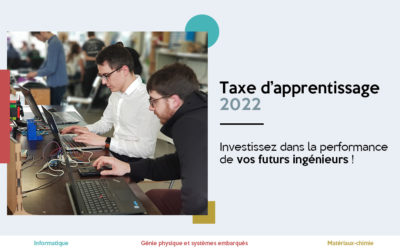 Taxe d’apprentissage 2022 : contribuez au développement des formations de l’ENSICAEN !